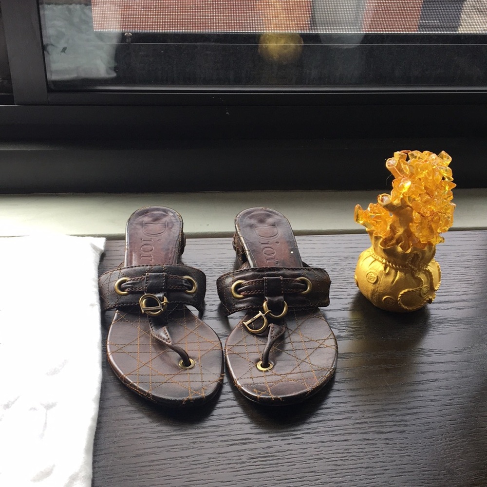 Christian Dior shoes 38/7.5 Brown Sandals